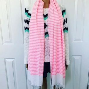Gap Striped Long Scarf with tassels